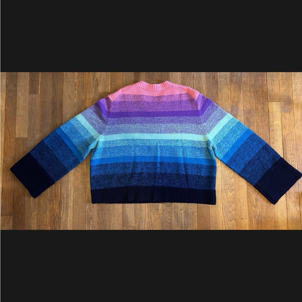 Dorothee Schumacher Chromatic Statements Rainbow Pullover Crop Sweater SZ-4; L - Picture 4 of 7